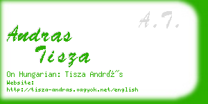 andras tisza business card